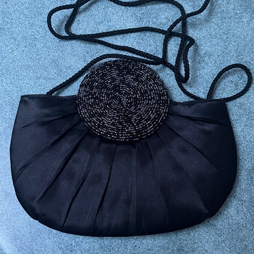 Evening Bag Satin Beaded